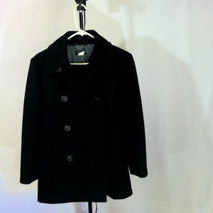 J. Crew Black Pea Coat